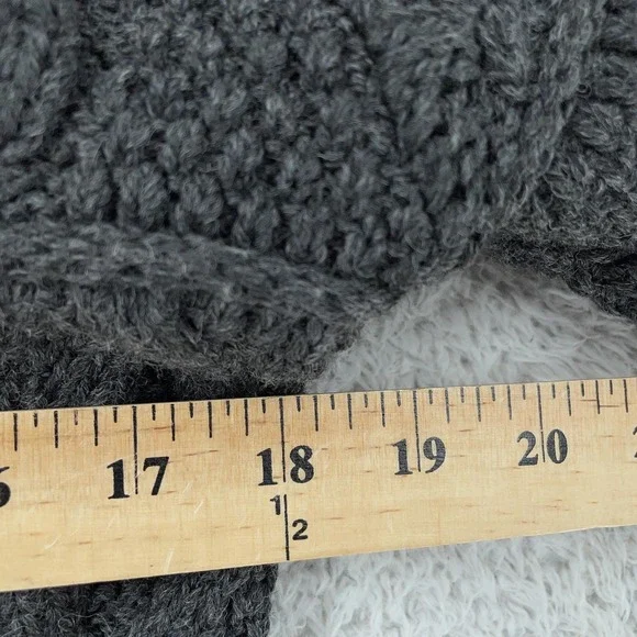 Aran Crafts Zip Cardigan Sweater Womens L Merino Wool Knit Ireland‎ Cowl Neck - Picture 5 of 9